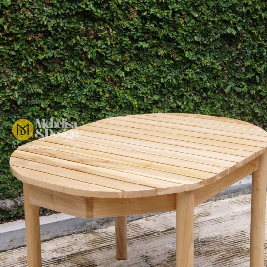 Georgian Meja Makan Minimalis Kayu Jati Outdoor