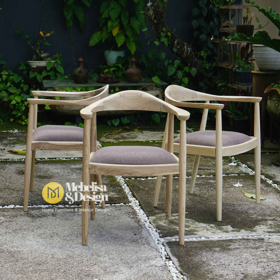 Hans Kursi Makan Retro Kayu Jati Bleaching Hans Kursi Makan Retro Kayu Jati Bleaching