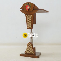 Meja Podium Portable Up-down Kayu Jati