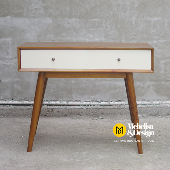 Meja Konsol Minimalis Scandinavian Bleds Jati