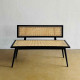 Kana Bench Bangku Teras Minimalis Retro Anyaman Rotan