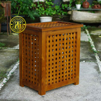 Box Keranjang Laundry Baju Kotor Kayu Jati Minimalis
