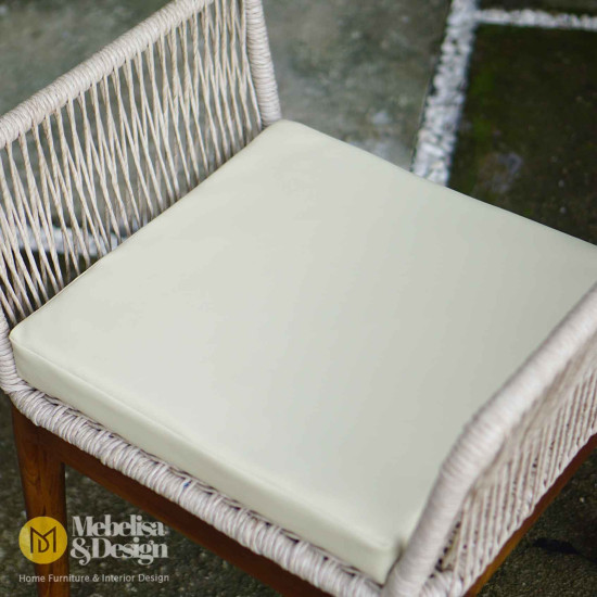 Kursi Bangku Rotan Kayu Jati Retro Modern