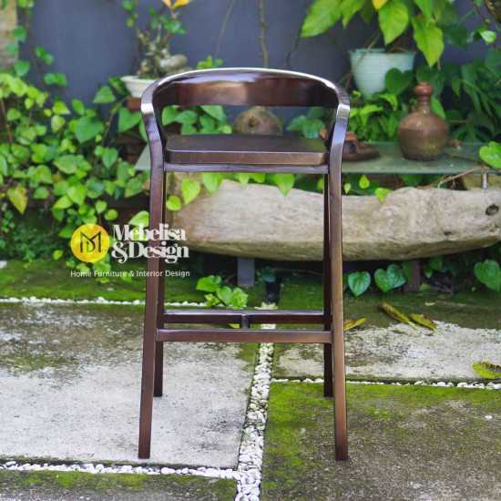 Kursi Bar Stools Kayu Jati Scandinavian Japandi