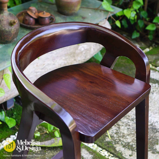 Kursi Bar Stools Kayu Jati Scandinavian Japandi