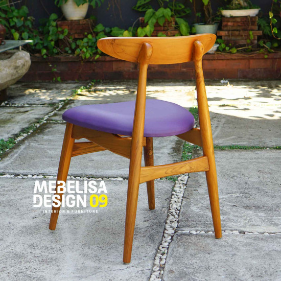 Kursi Makan Cafe Model Retro Modern Kayu Jati