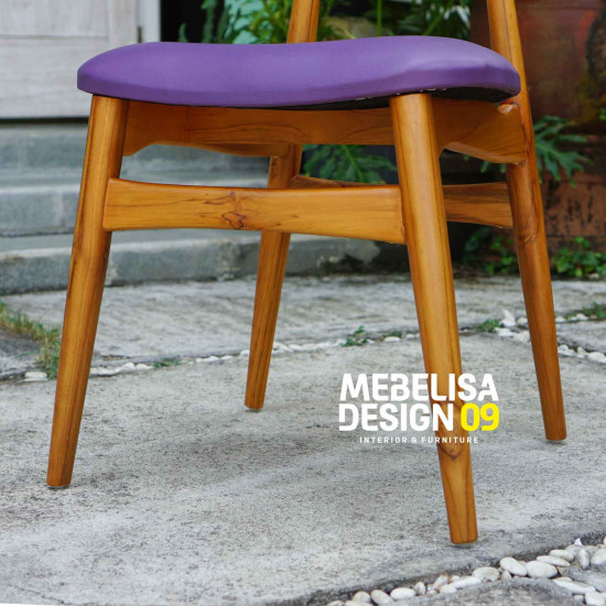 Kursi Makan Cafe Model Retro Modern Kayu Jati