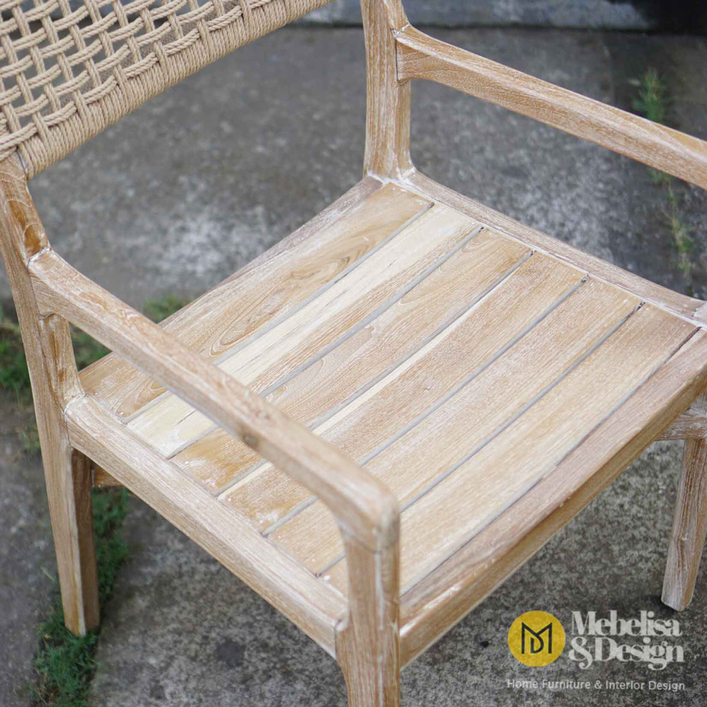 Rustic Teak Rustic Teak Wood Outdoor Cafe Dining Chairs