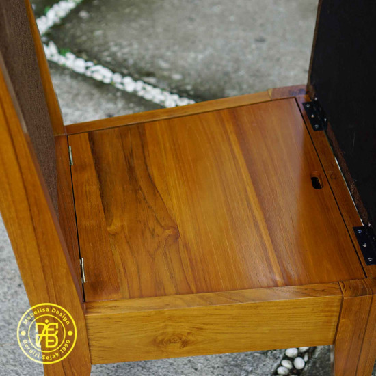 Kursi Makan Minimalis Kayu Jati Sandaran Dudukan Jok With Storage