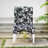 Kursi Makan Sofa Single Minimalis Mewah Motif Bunga Kursi Makan Sofa Single Minimalis Mewah Motif Bunga