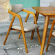 Kursi Set Meja Makan Kayu Jati Scandinavian 6K