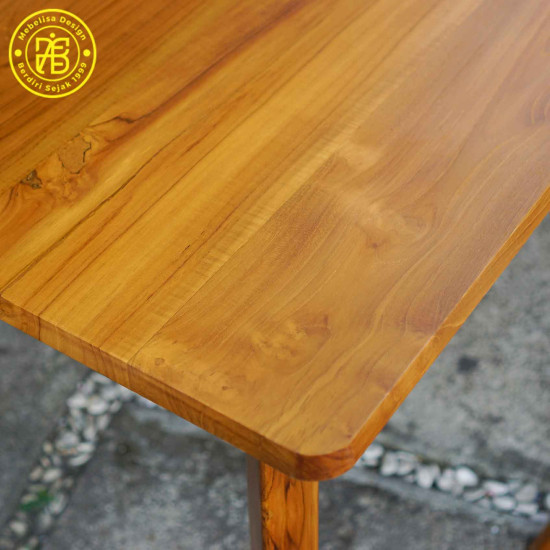 Kursi Set Meja Makan Kayu Jati Scandinavian 6K