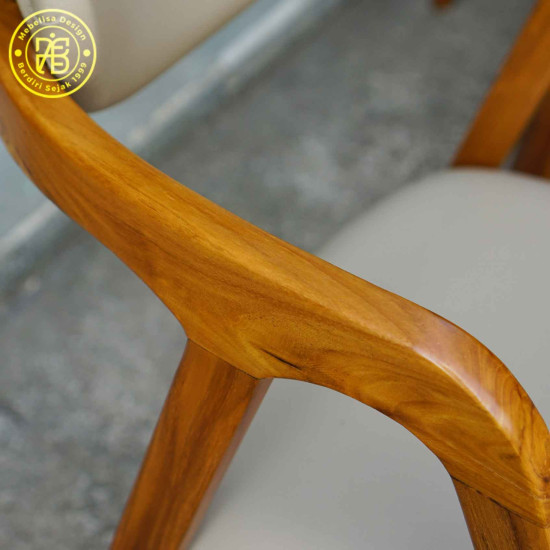 Kursi Set Meja Makan Kayu Jati Scandinavian 6K