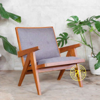 Kursi Sofa Santai Minimalis Scandinavian Kayu Jati