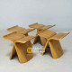 Kursi Stool Bangku Cafe Kayu Jati Butterfly Waterbased