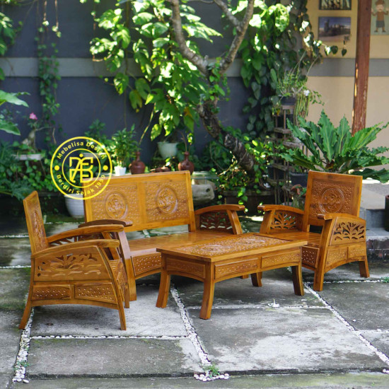 Kursi Tamu Minimalis Set 211 Plus Meja Ukiran Jepara