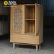 Lemari 2 Pintu Retro Jati Kombinasi Rotan