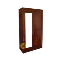 Lemari Baju 2 Pintu Sliding Dengan Cermin Diandra