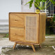 Lemari Laci Nakas Retro Pintu Rotan Vintage Lemari Laci Nakas Retro Pintu Rotan Vintage