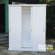 Lemari Pakaian Minimalis 3 Pintu Duko Putih Modern
