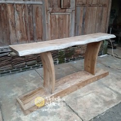 Live Edge Recycled Old Teak Wood Console Table