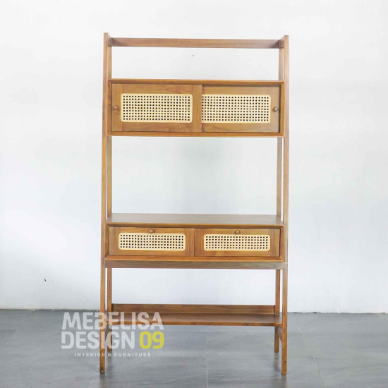 Meja Belajar Meja Kerja Kayu Jati Minimalis Mid-Century