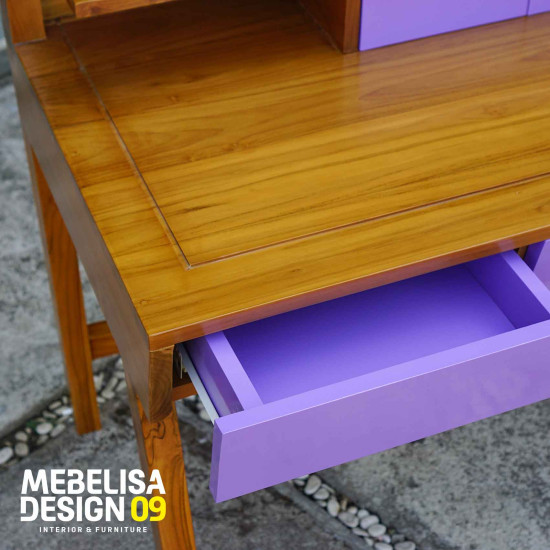 Meja Belajar Modern Minimalis Scandinavian Jati