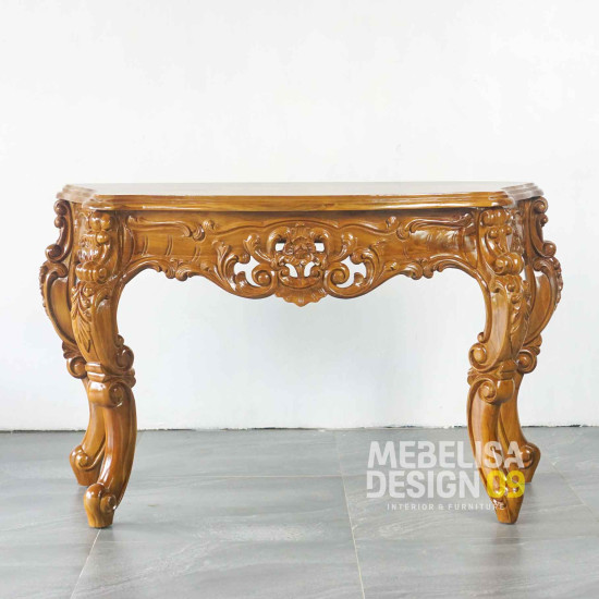 Meja Konsol Dinding Ukiran Antik Vintage Kayu Jati
