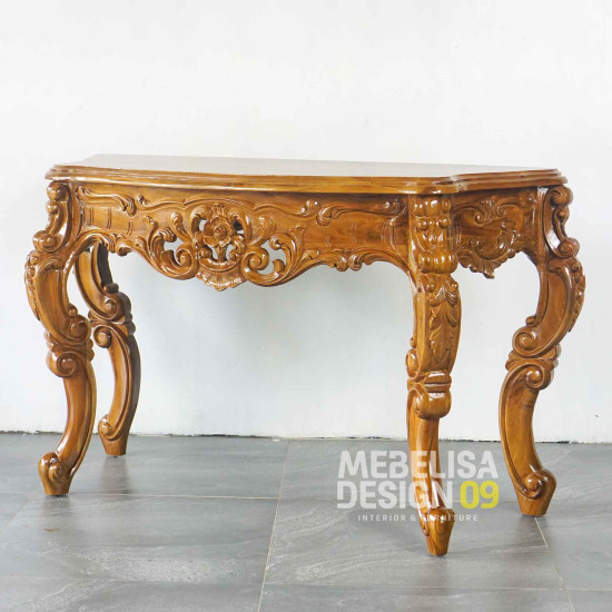 Meja Konsol Dinding Ukiran Antik Vintage Kayu Jati
