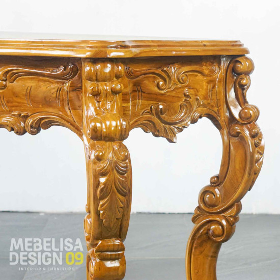 Meja Konsol Dinding Ukiran Antik Vintage Kayu Jati