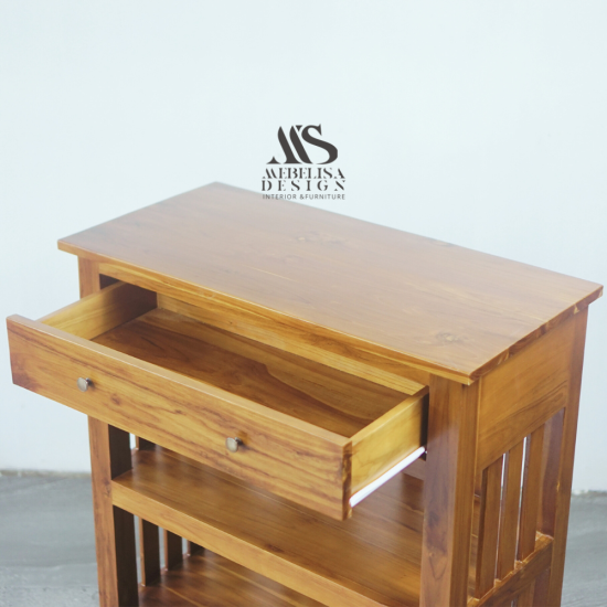 Meja Konsol Minimalis Rak Sepatu Sandal 1 Laci