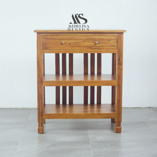 Meja Konsol Minimalis Rak Sepatu Sandal 1 Laci