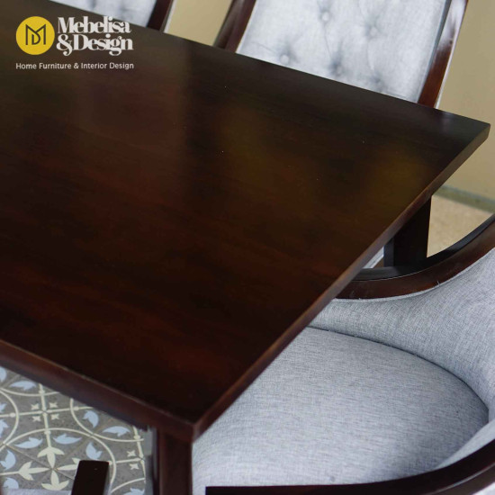Meja Makan Jati Set 4 Kursi Jok Minimalis Modern