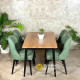 Meja Makan Set 4 Kursi Jok Model Retro Modern Scandinavian