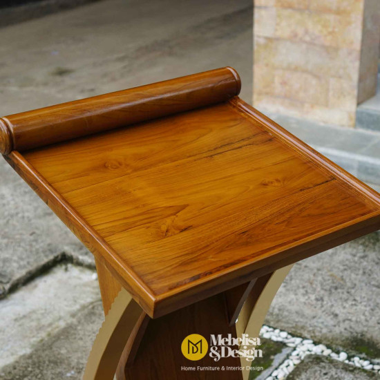 Meja Mimbar Podium Ceramah Kayu Jati Ukiran