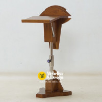Meja Podium Portable Up-down Kayu Jati