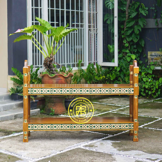 Meja Rak Kitab Al-Qur'an Masjid Kayu Jati Bagus Kombinasi Warna