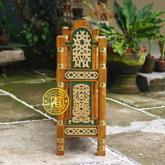 Meja Rak Kitab Al-Qur'an Masjid Kayu Jati Bagus Kombinasi Warna