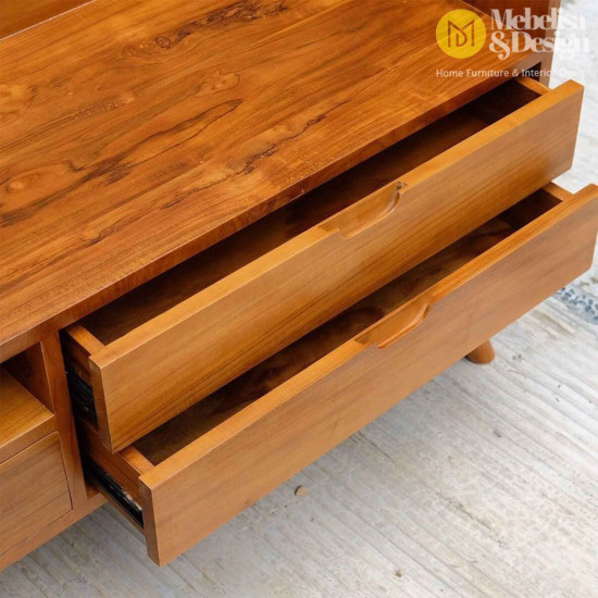 Mid-Century Bufet Kayu Jati Minimalis Retro Modern Mid-Century Bufet Kayu Jati Minimalis Retro Modern