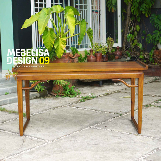 Mid-Century Meja Makan Kayu Jati Minimalis Vintage
