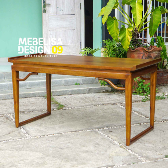 Mid-Century Meja Makan Kayu Jati Minimalis Vintage