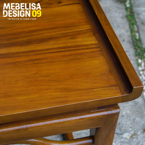 Mid-Century Meja Makan Kayu Jati Minimalis Vintage