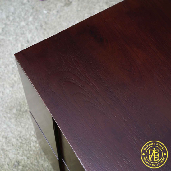 Nakas Bedside Modern Minimalis Kayu Jati 2 Laci Nakas Bedside Modern Minimalis Kayu Jati 2 Laci