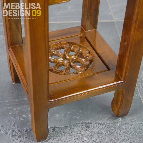 Nakas Meja Pojok Samping Sofa Kayu Jati Minimalis Ukiran Nakas Meja Pojok Samping Sofa Kayu Jati Minimalis Ukiran