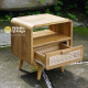 Nordland Bedside Table Retro Jati Mix Rotan 1 Laci