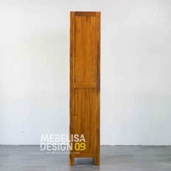 Rak Buku Minimalis Pajangan Ruang Tamu Kayu Jati