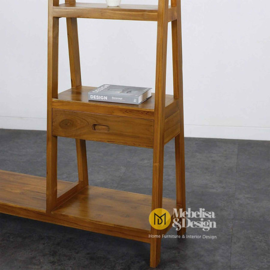 Rak Gantungan Baju Minimalis Serbaguna Kayu Jati