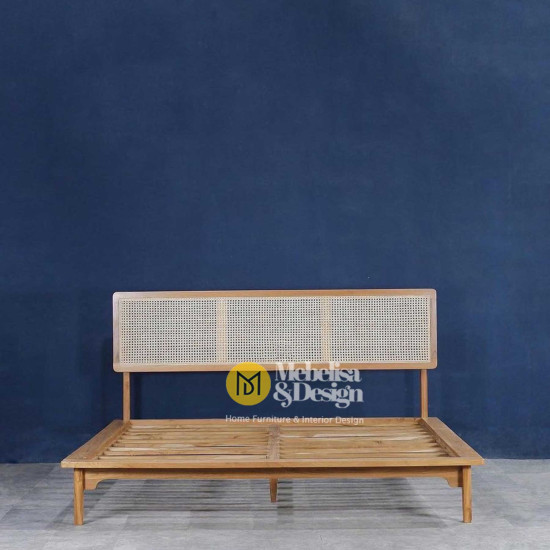 Ranjang Dipan Minimalis Jati Scandinavian Modern