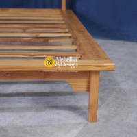 Ranjang Dipan Minimalis Jati Scandinavian Modern