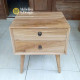 Recycled Teak 2-Drawer Mid-Century Nightstand Recycled Teak 2-Drawer Mid-Century Nightstand